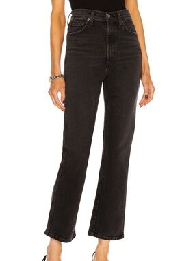 Agolde Pinch Flare High Rise Jeans (panoramic black)